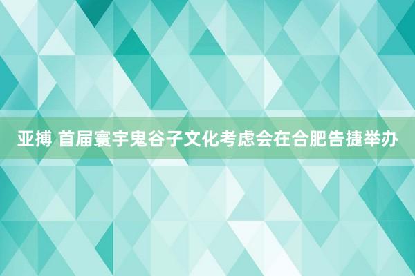 亚搏 首届寰宇鬼谷子文化考虑会在合肥告捷举办