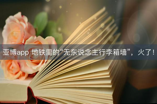 亚博app 地铁里的“无东说念主行李箱墙”，火了！